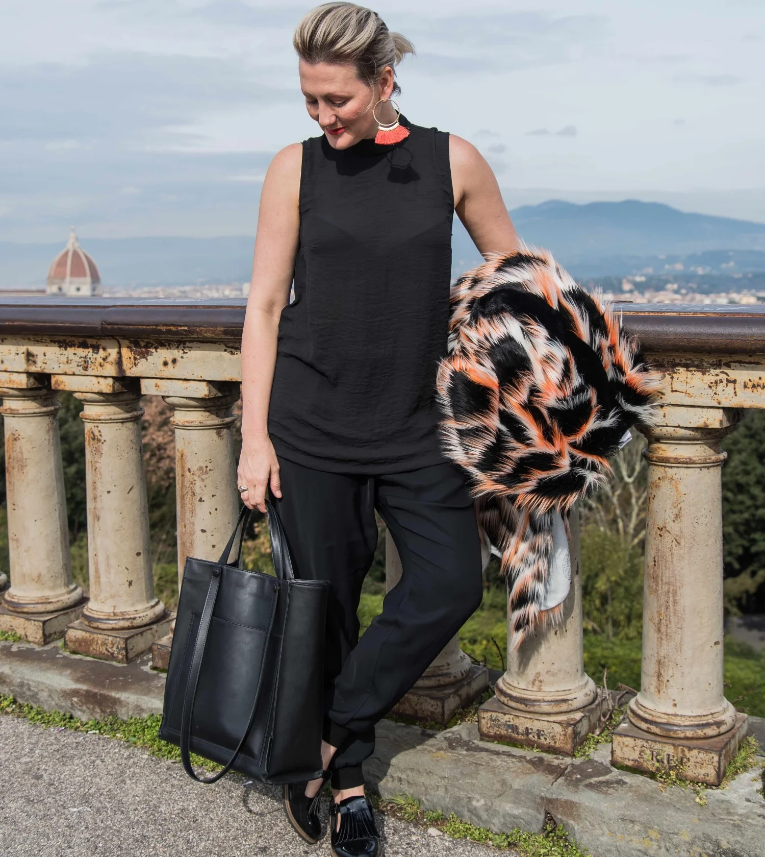 Leather Shopper / Tote Bag - detachable strap - worn 3 ways