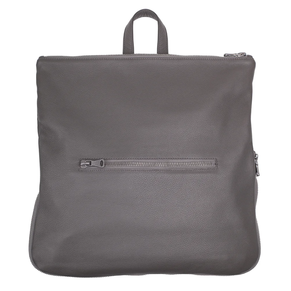 3 in 1 Leather Backpack in Grey - Hills & West