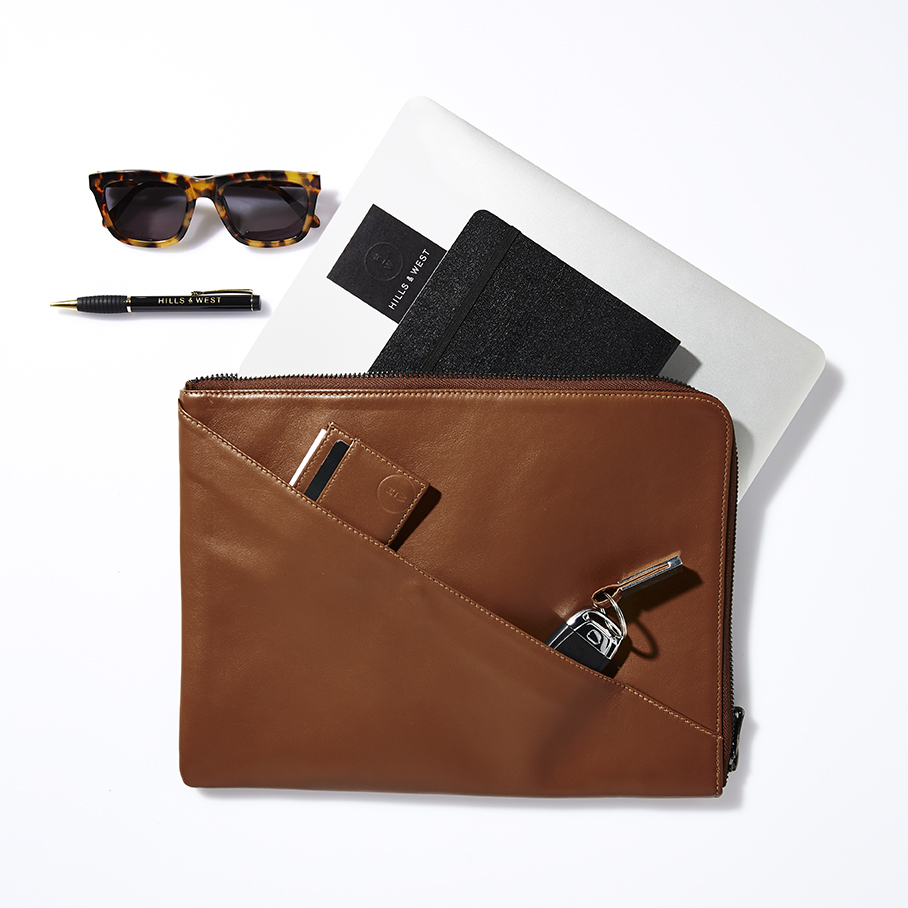 Morgan Business Folio in Whiskey - Hills and West
