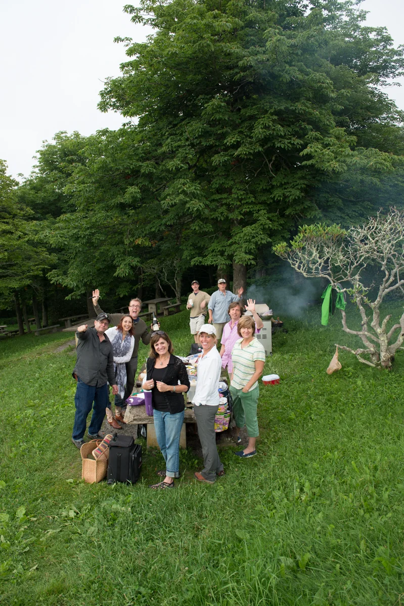 Picnic with friends in Craggy Picnic Area