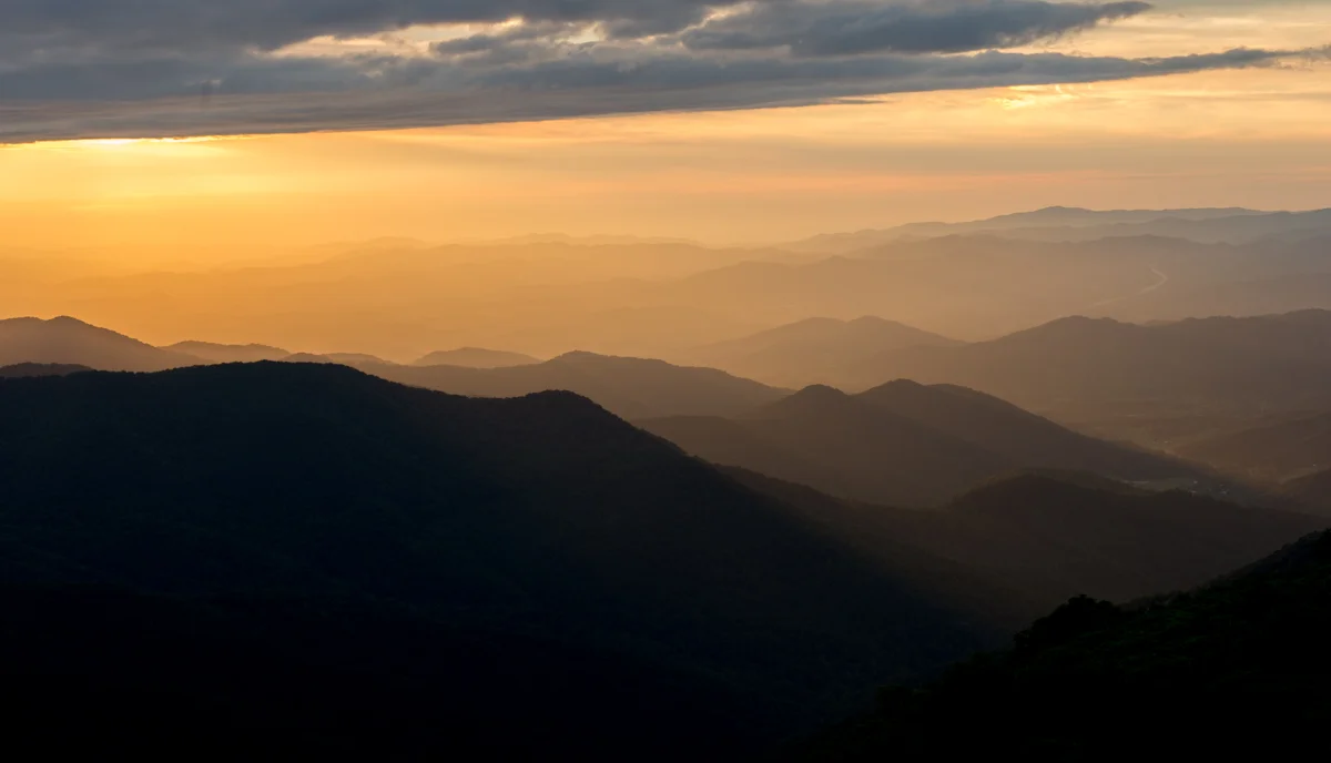 Sunset at the Craggy Gardens Pinnacle