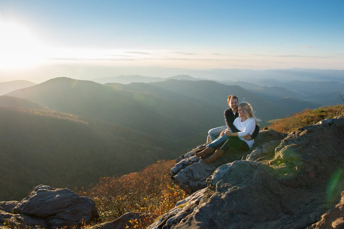 Fav. Portrait spot, Sunset at the Craggy Gardens Pinnacle