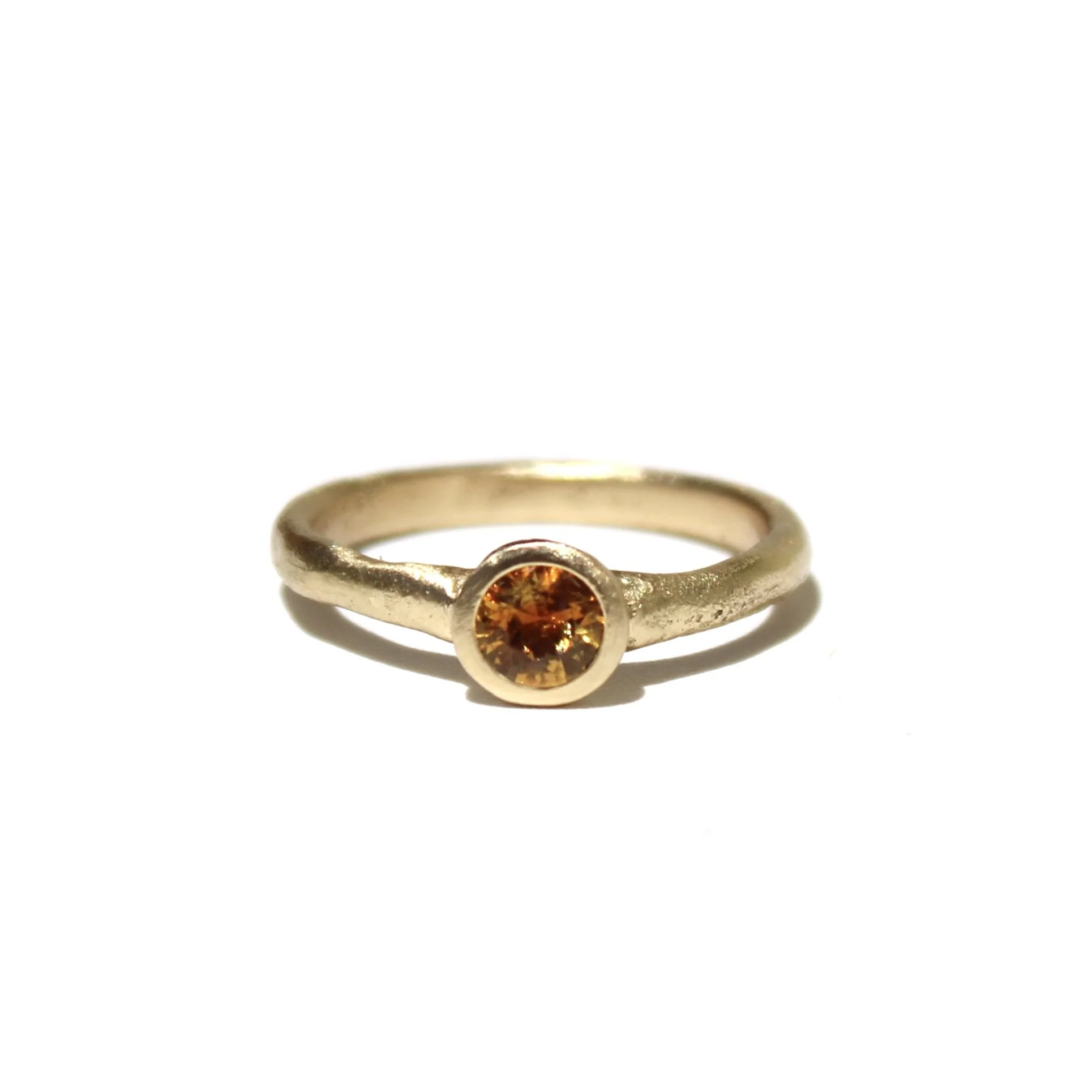 Orange Sapphire Solitaire