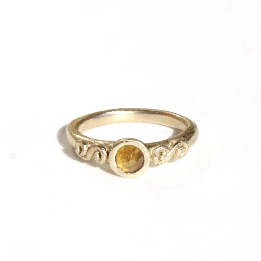 orange swirl solitaire