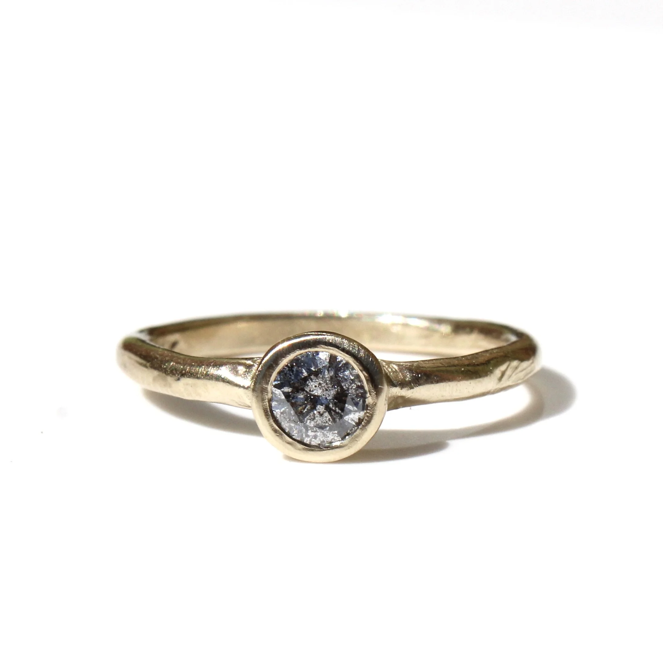 salt and pepper diamond solitaire