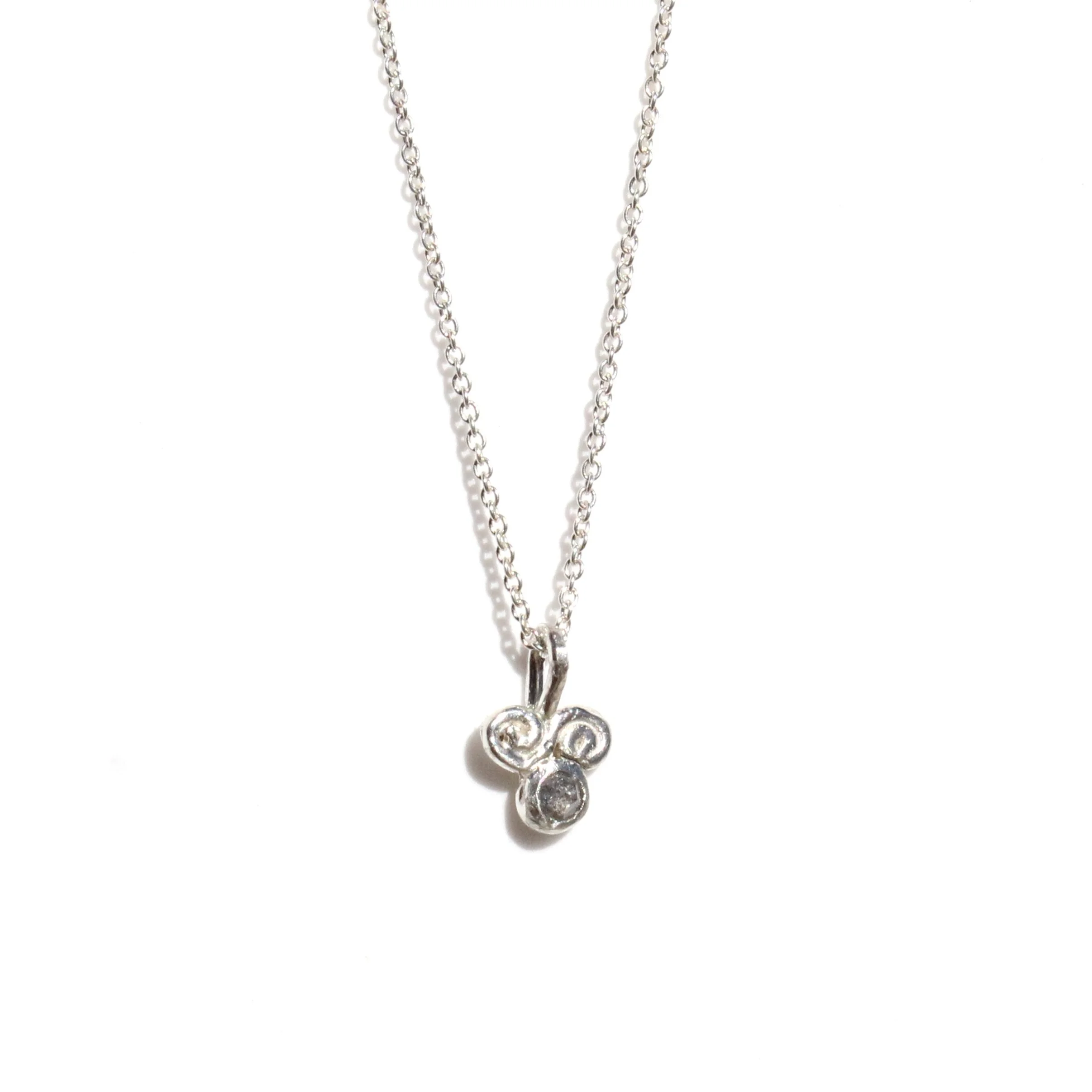 trine necklace in silver