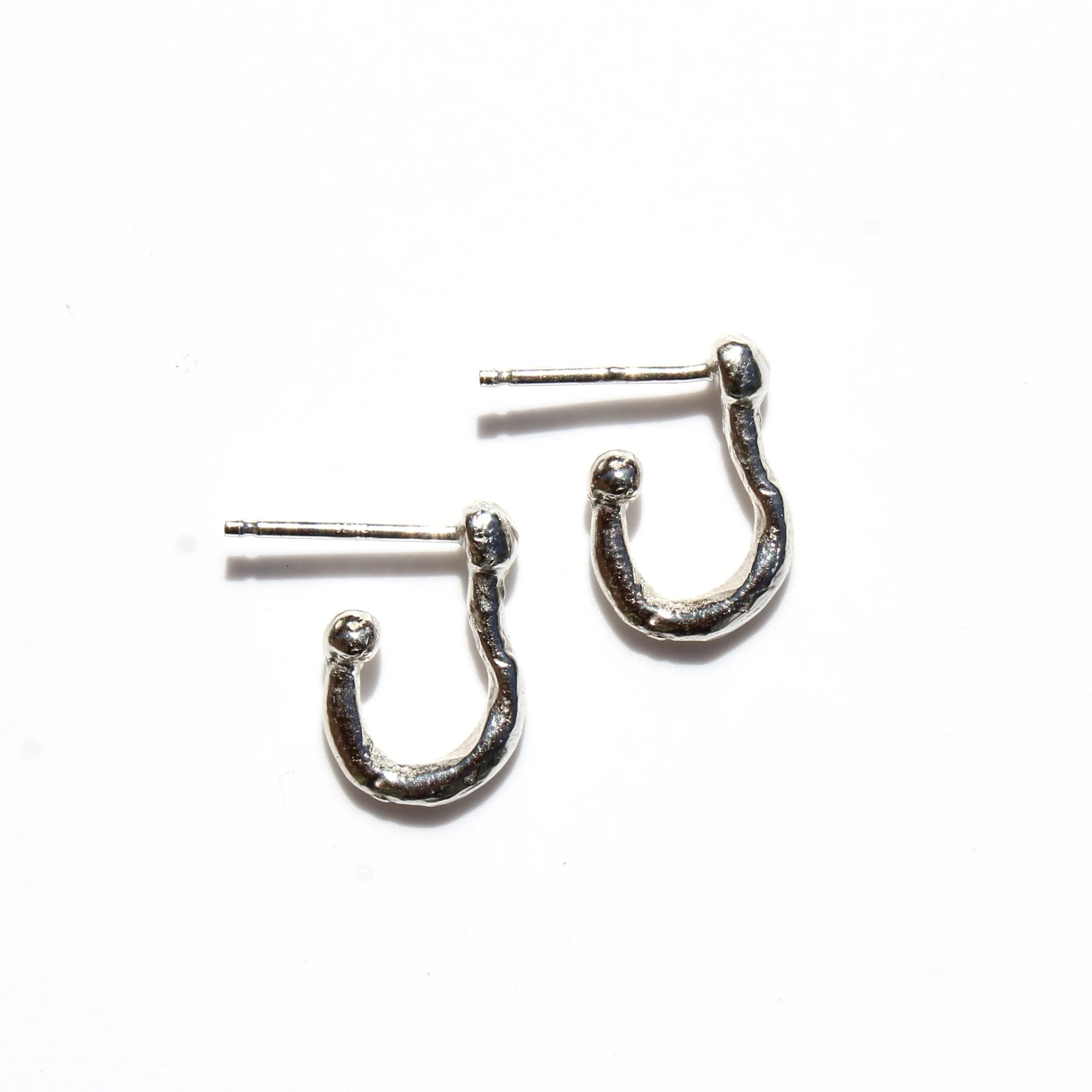 iris hoops in silver