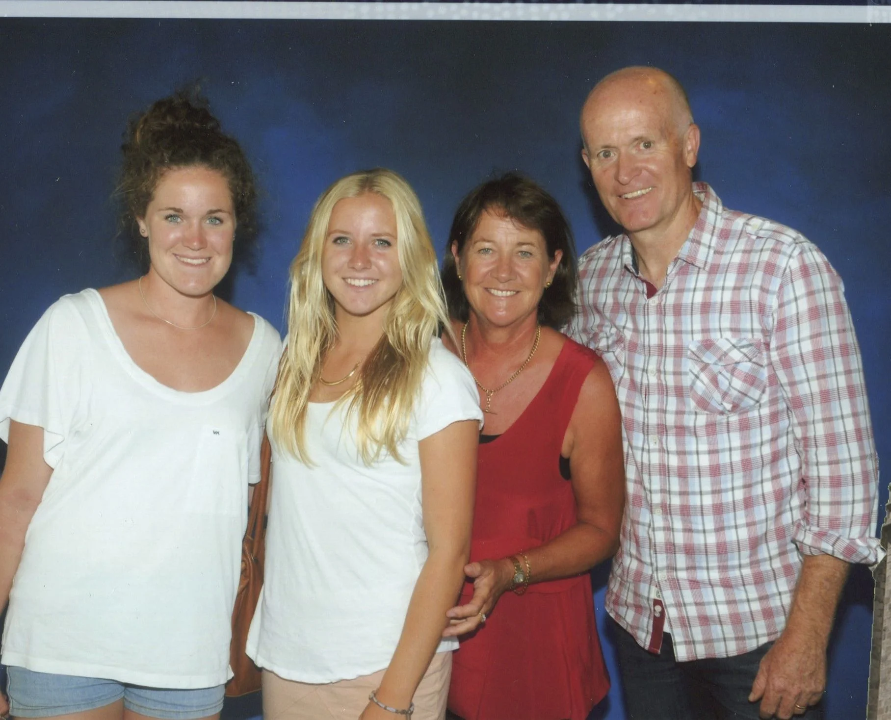 Chris, her daughters Ruby and Eloise, and her husband Geoff.