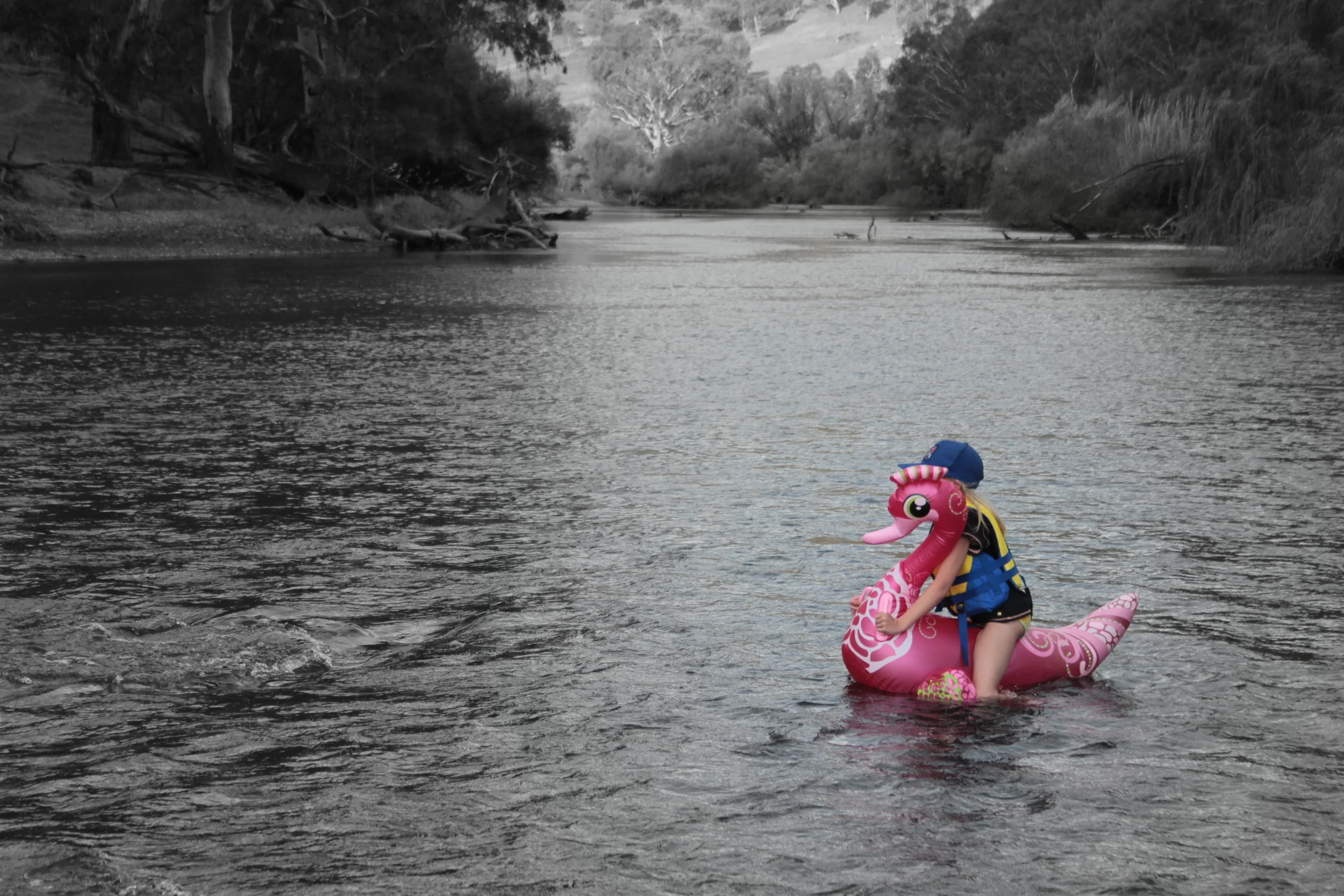 River cruising.