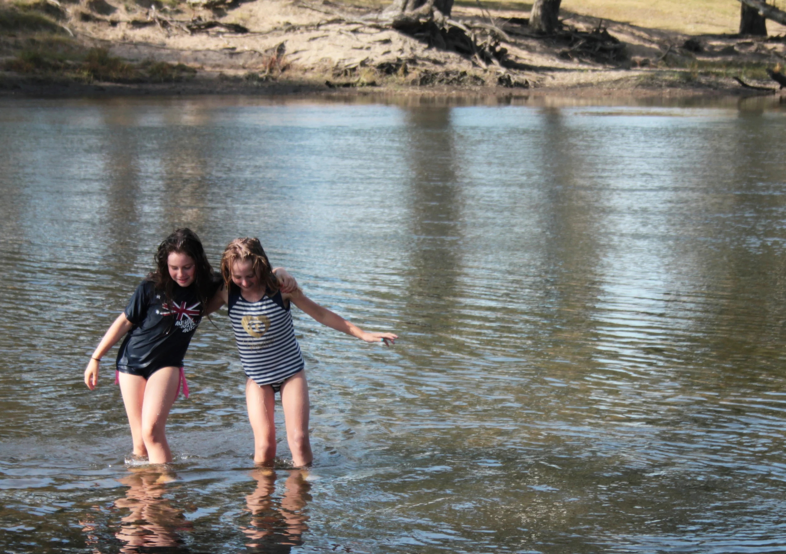 Girls having fun.