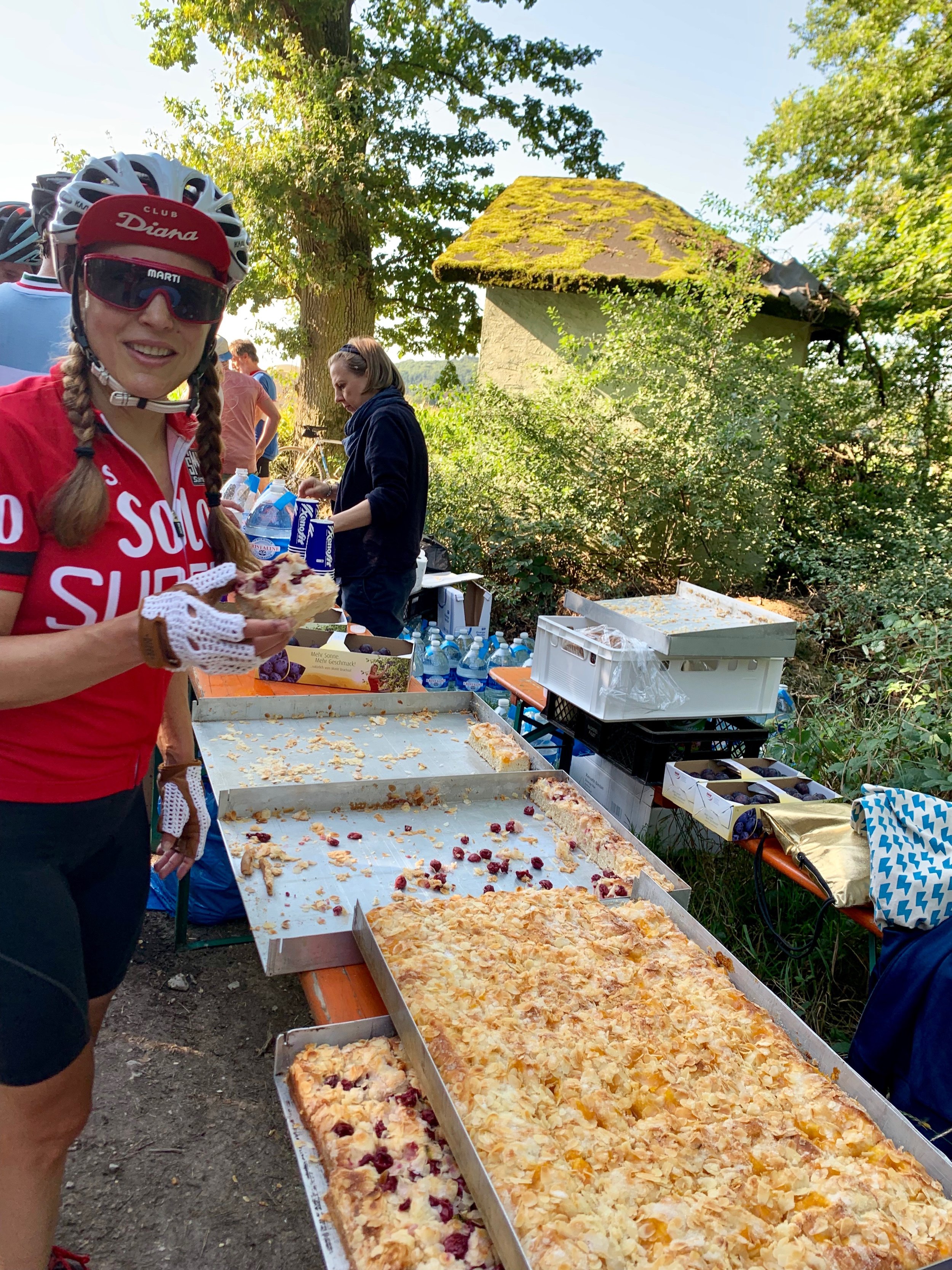The feed stations at an Eroica event are customised to the local food, and here in Germany there was a lot of cake.