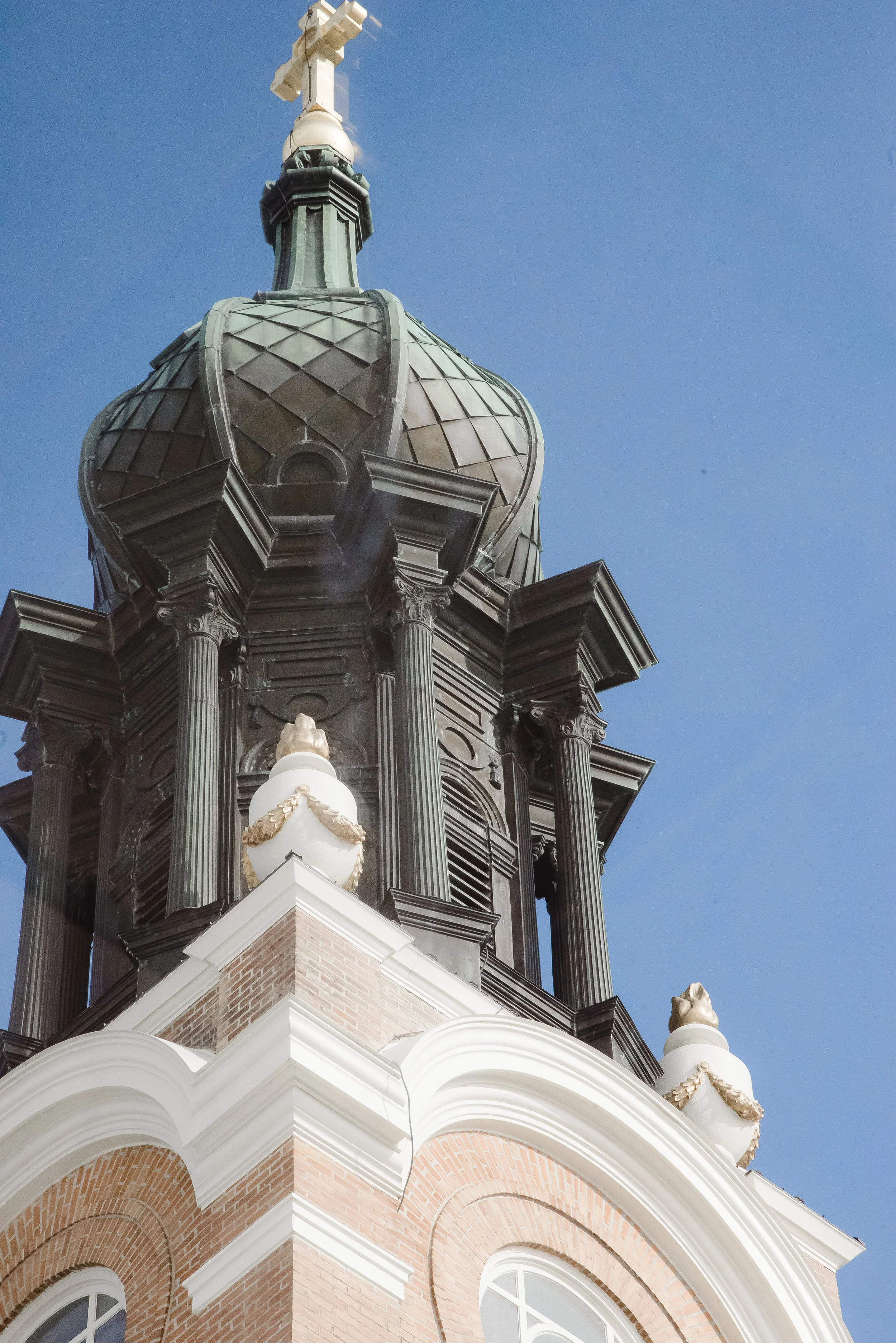 Iconic Steeple of St. Peter's Catholic Church in Delano, MN