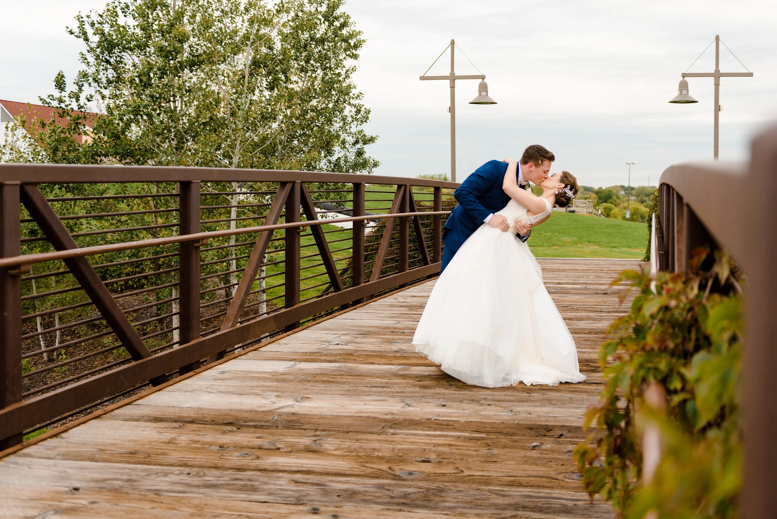Elm Creek Chalet Wedding Photos - Romantic Bride and Groom Portrait