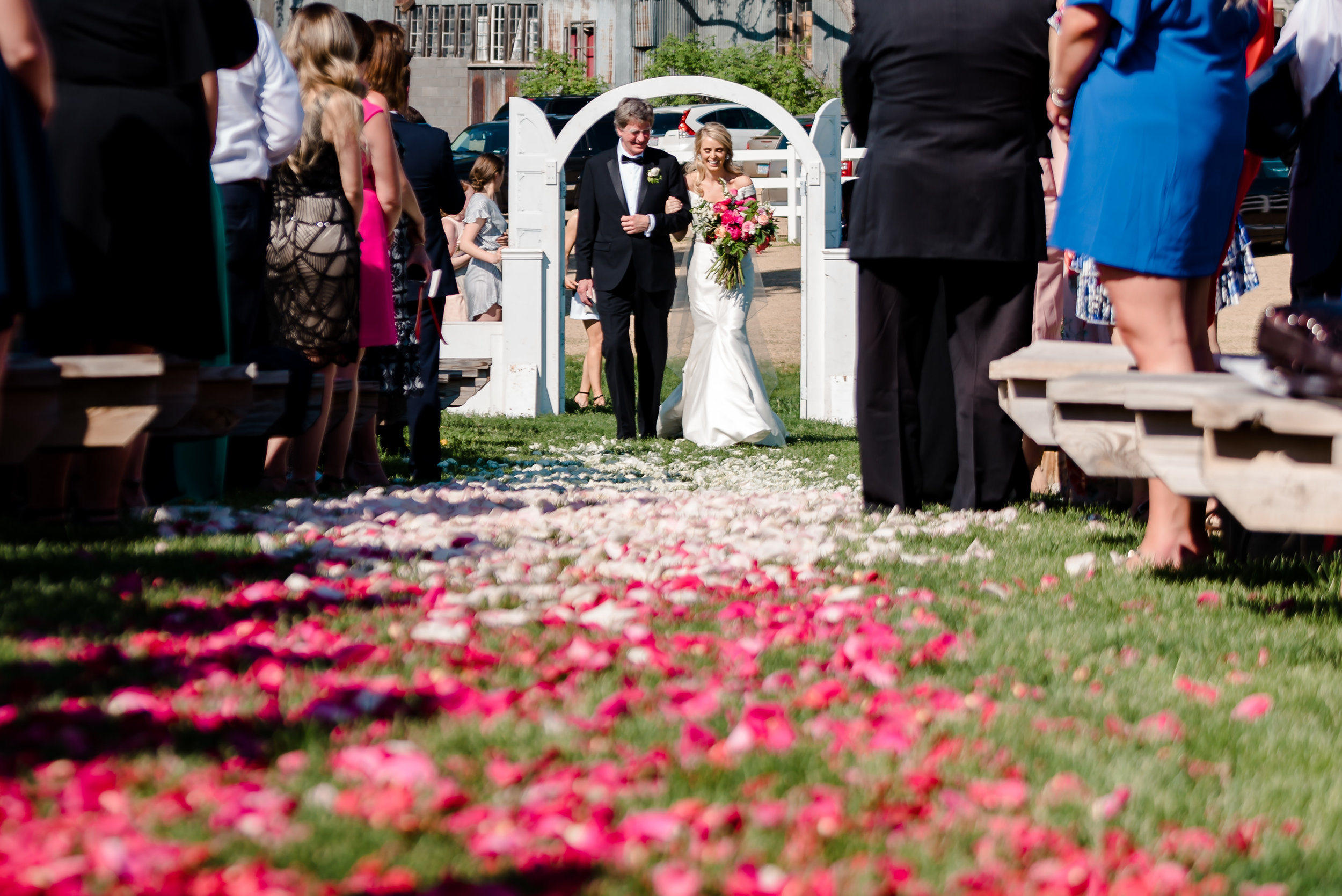 Outdoor Wedding Ceremony Site at Historic John P. Furber Farm Wedding Venue - Top Wedding Barn Venues in MN - Laura Robinson Photography
