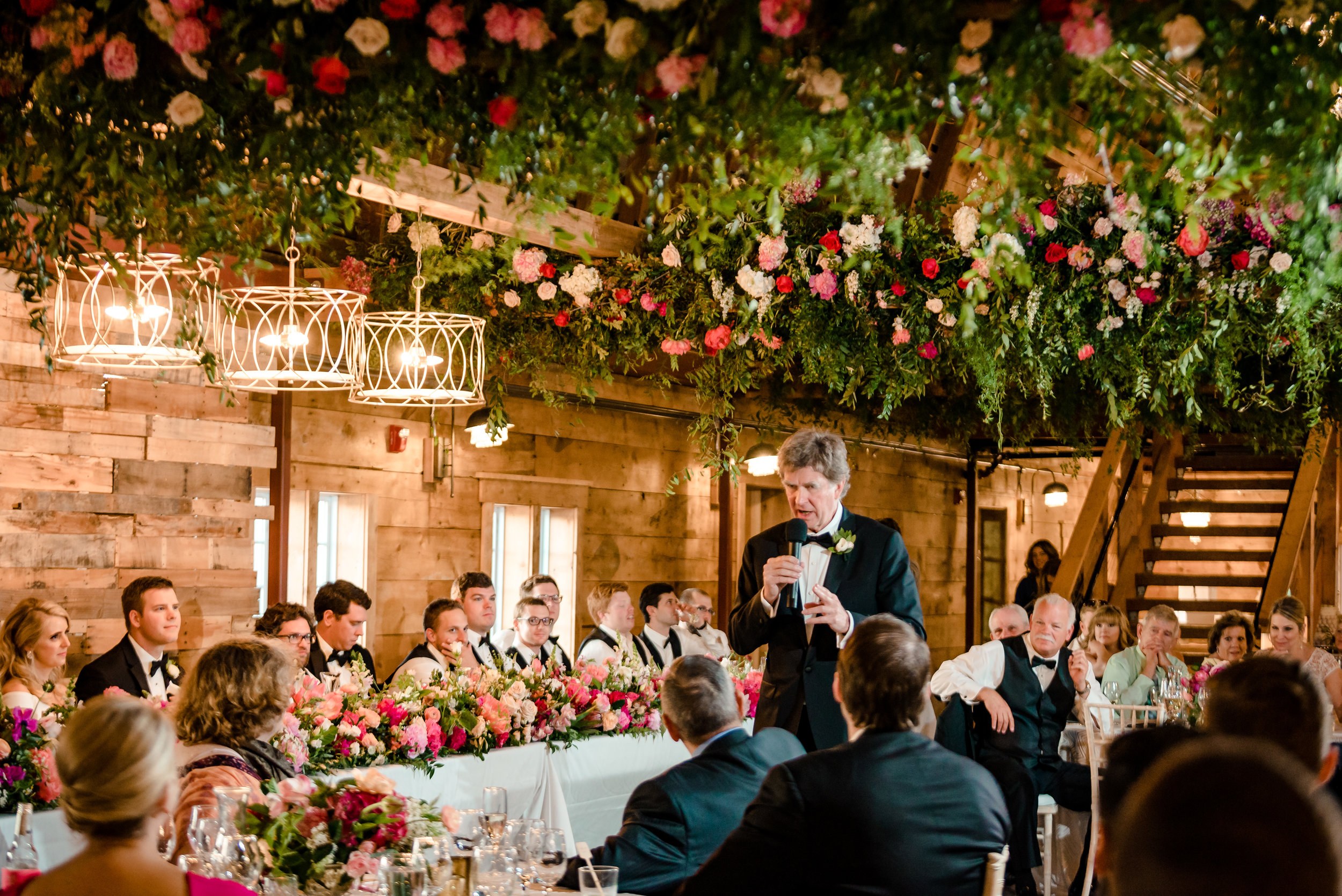 Father Toasts Bride at Historic John P Furber Farm Wedding - Cottage Grove, MN