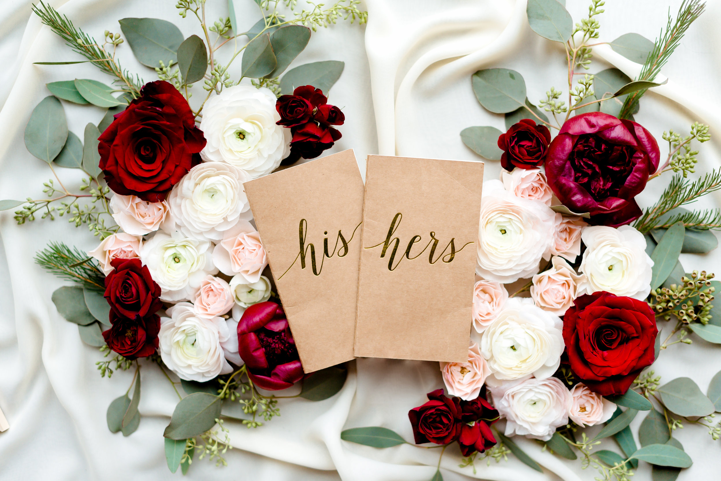 Custom Vow His and Hers Books for Luxury Destination Wedding in Duluth MN at Clyde Iron Works - MN Wedding Photographer