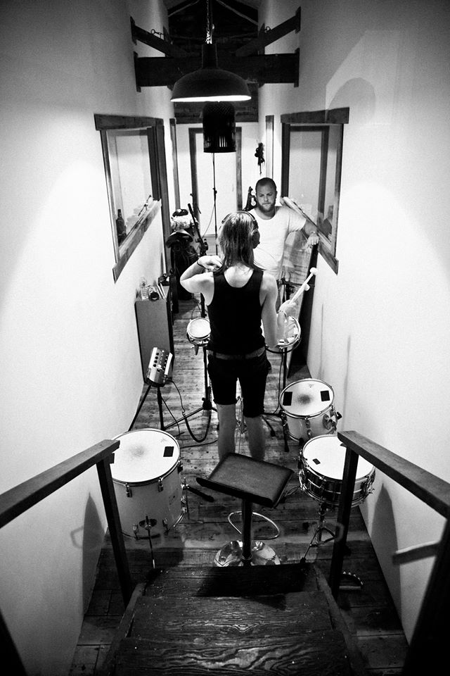 Recording in the hall with Ryan Brewer