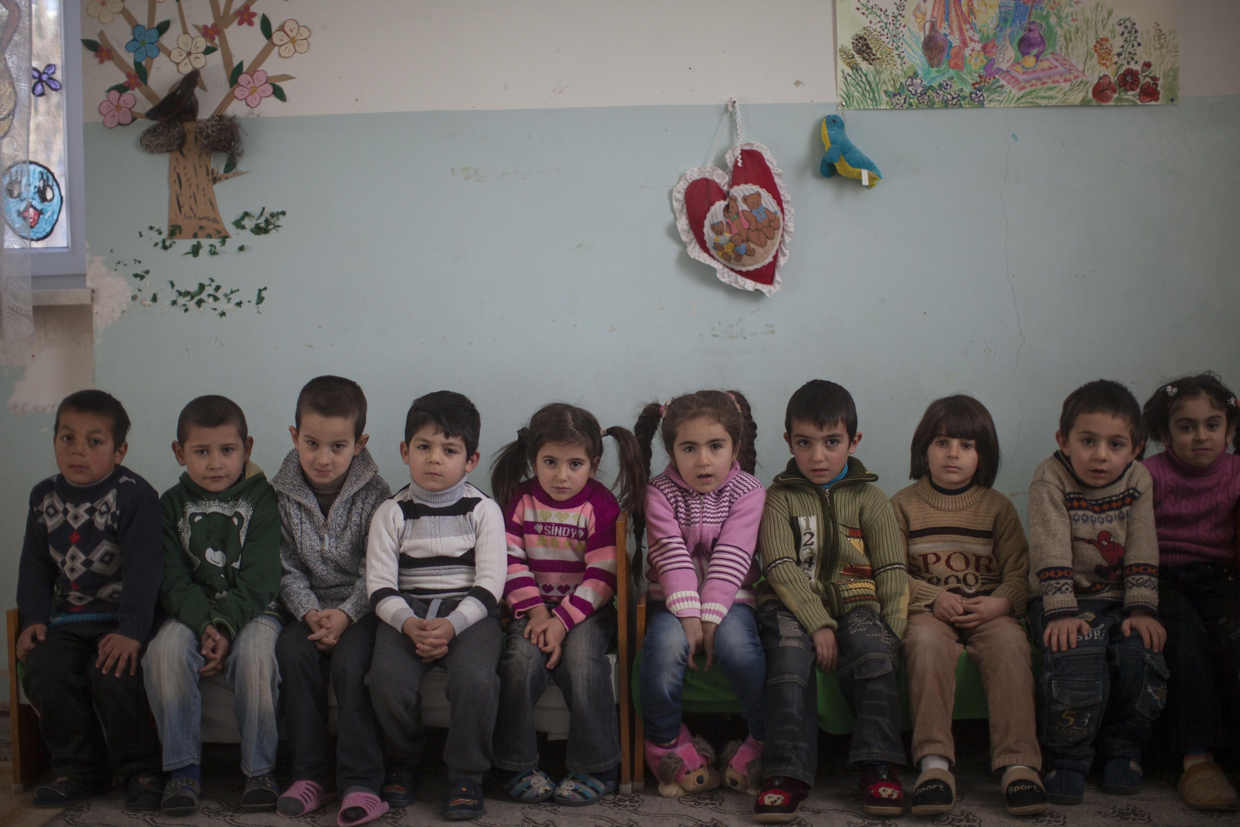   A number of Syrian-Armenian families relocated to the Kashatagh region of&nbsp;Nagarno-Karabakh, a disputed mountainous&nbsp;territory between Armenia and Azerbaijan.&nbsp;   Five year-old Avo, third from right, is the only Syrian-Armenian in his k