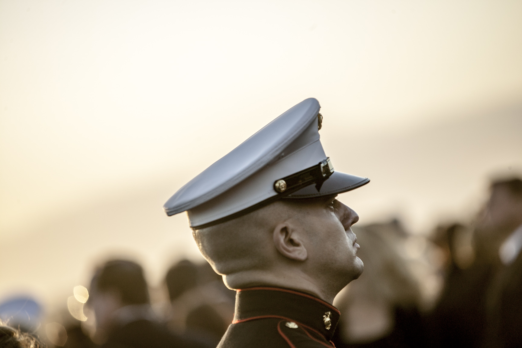 A soldier during memorial services for President Ronald Reagan at the Reagan Library in Simi Valley.
