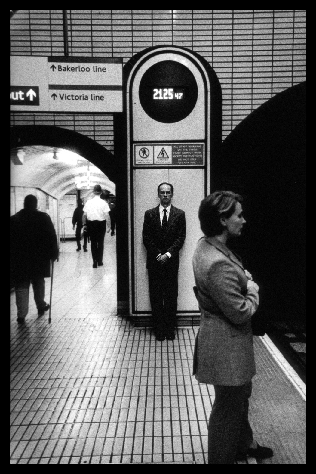   London, England &nbsp;- Series from London's metro, 1999.     “The guard is down and the mask is off: even more than when in lone bedrooms (where there are mirrors). People’s faces are in naked repose in the subway.”&nbsp;     - Walker Evans 