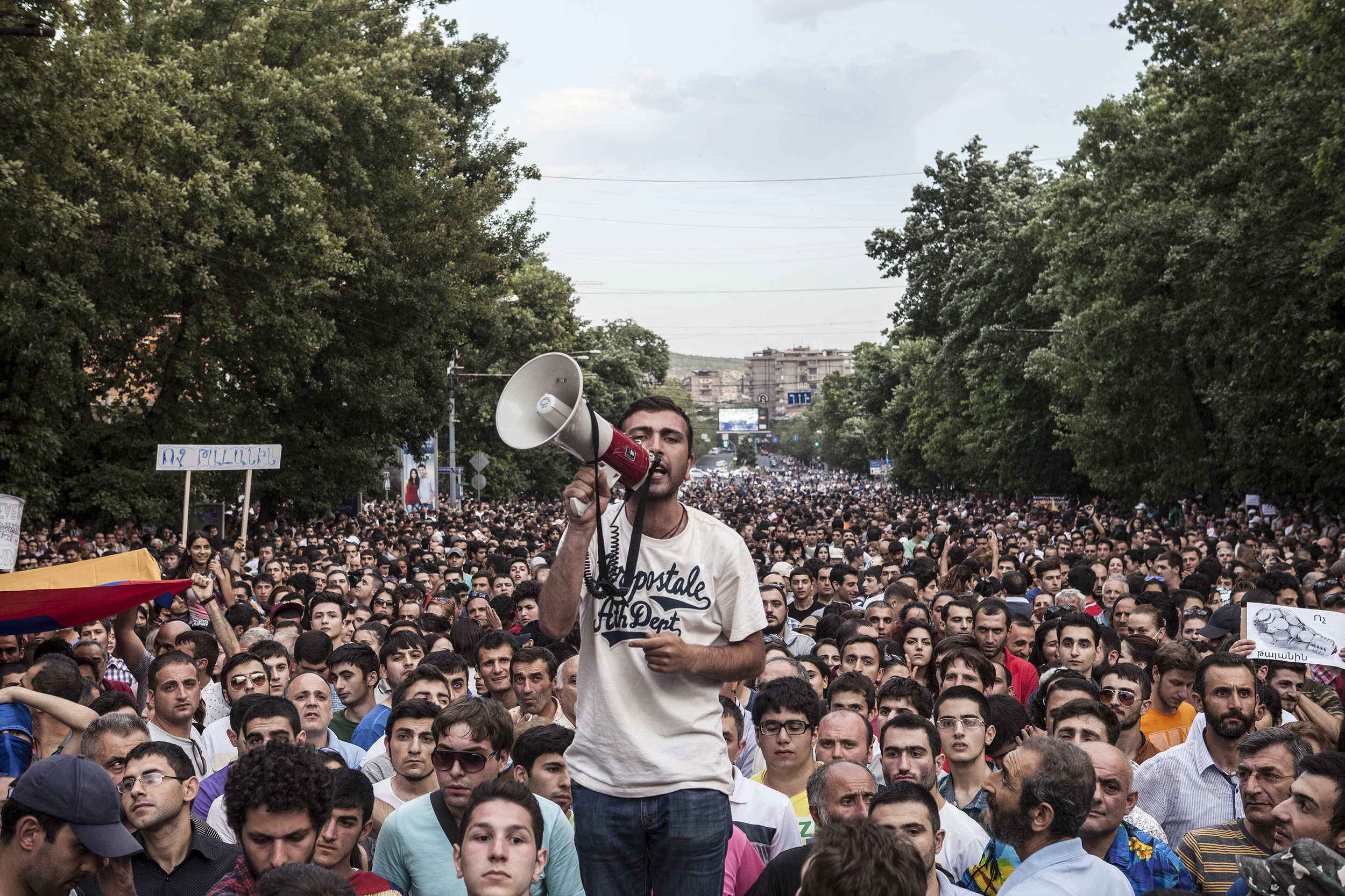   Fourteen Electrifying Days  -&nbsp;The following photos chronicle the two-week standoff (June 22 – July 6) between police and Armenians outraged at the decision by the Public Service Regulatory Commission to increase electricity prices.         