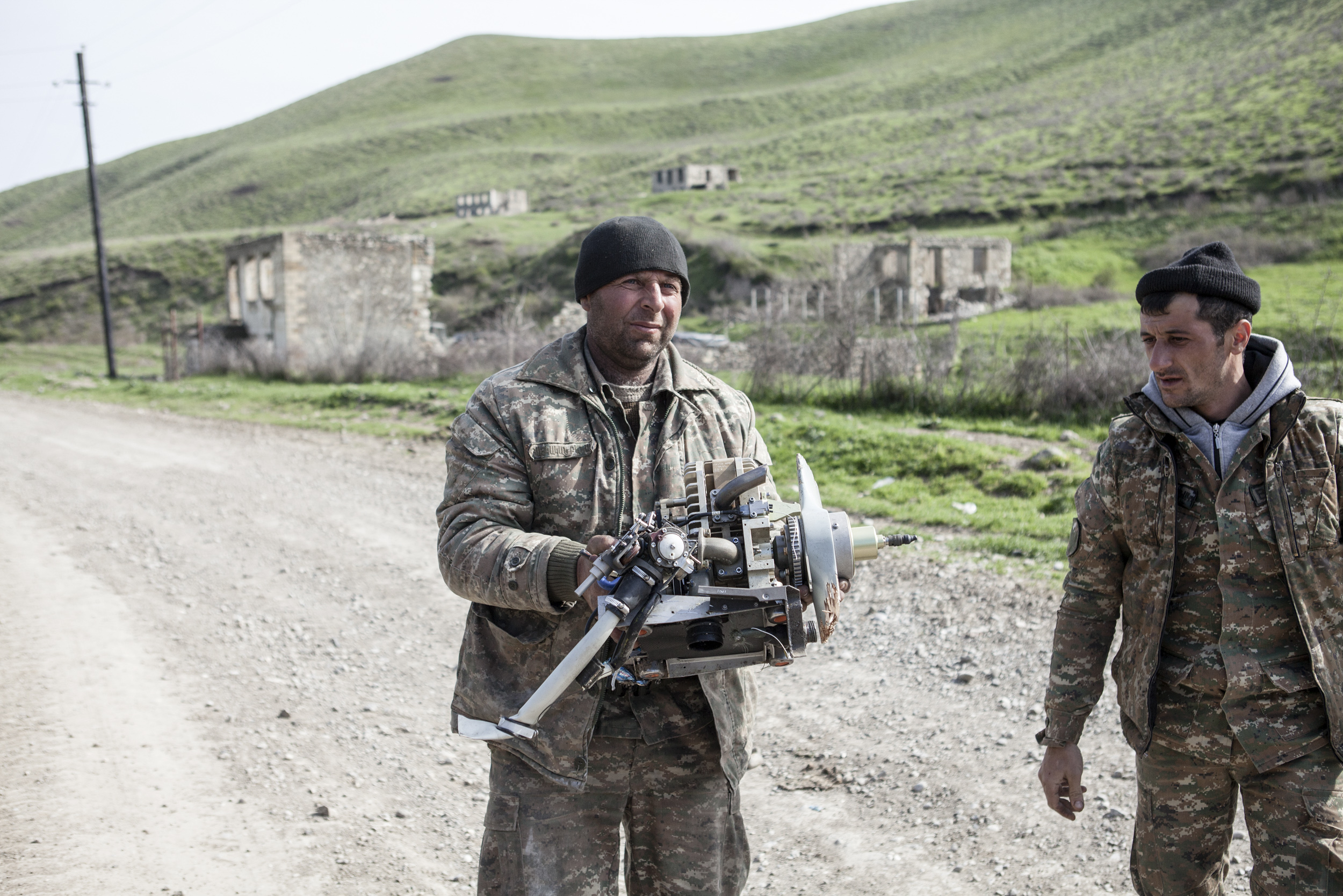 April 5 - an Israeli-made drone recovered after it was shot down by Armenian soldiers in the village of Talish on the Northern border of Nagorno-Karabakh.