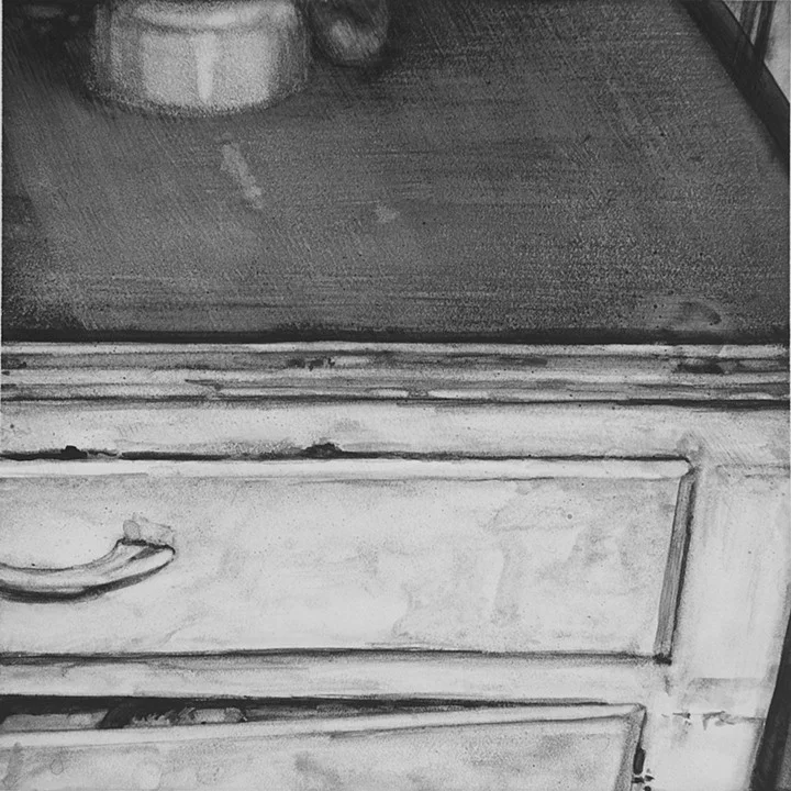 Untitled (Passage: Two) , 2009 Casein on Paper 5" sq. (16" sq. framed)