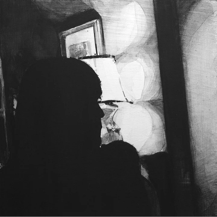 Untitled (Passage: Seventeen) , 2010 Casein on paper 5" sq. (16" sq. framed) private collection, Jamaica Plain, MA