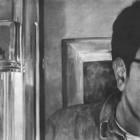 Untitled (Avert) , 2006 Charcoal on paper 60" sq.