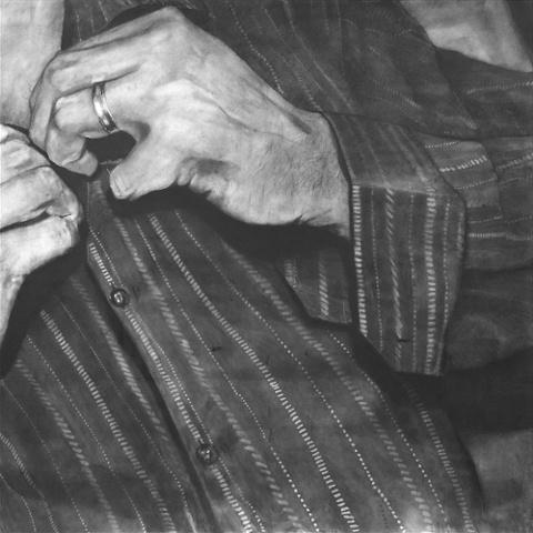 Untitled (Open) , 2006 Charcoal on paper 60" sq.