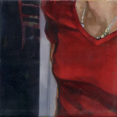Untitled (Last Visit) , 2005 Encaustic on panel 8.5" sq (16" sq. framed) private collection, New York, NY