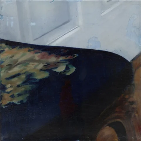 Untitled (Exit) , 2004 Encaustic on panel 8.5" sq (16" sq. framed) private collection, Wilmington, DE