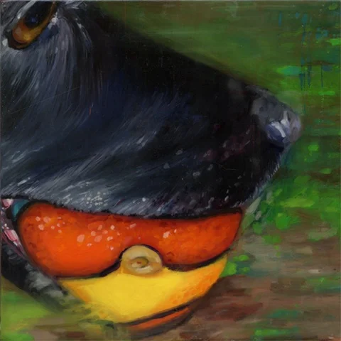 Untitled (O.O.) , 2006 Encaustic on panel 8.5" sq (16" sq. framed) private collection, Boston, MA
