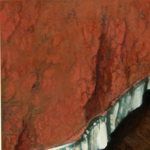 Untitled (Unmade) , 2007 Watercolor and Gouache on paper 5" sq. (16" sq. framed) private collection