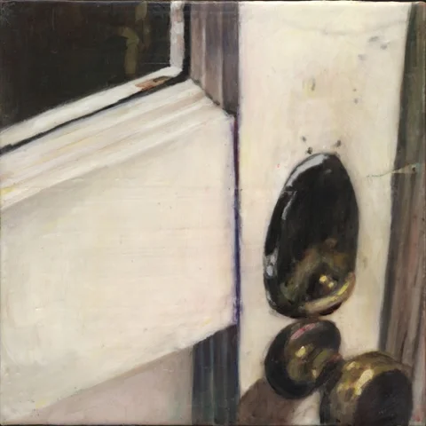 Untitled (Temper) , 2006 Encaustic on panel 8.5" sq (16" sq. framed) private collection, Dedham, MA