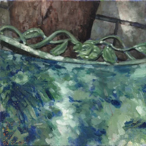 Untitled (Respite) , 2007 Encaustic on panel 8.5" sq (16" sq. framed) private collection
