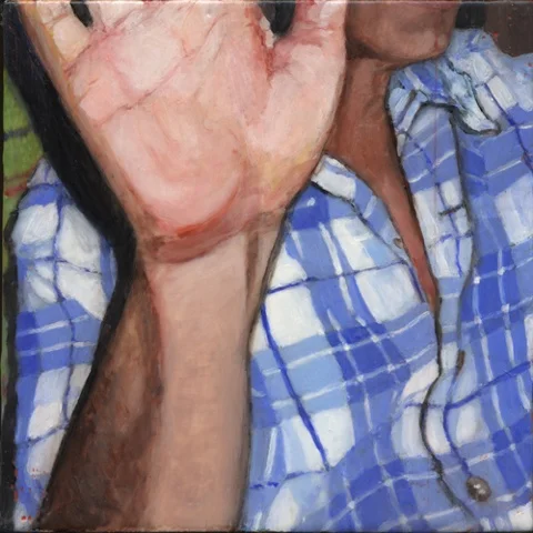 Untitled (Tergiversate) , 2006 Encaustic on panel 8.5" sq (16" sq. framed) private collection, Tuscaloosa, AL