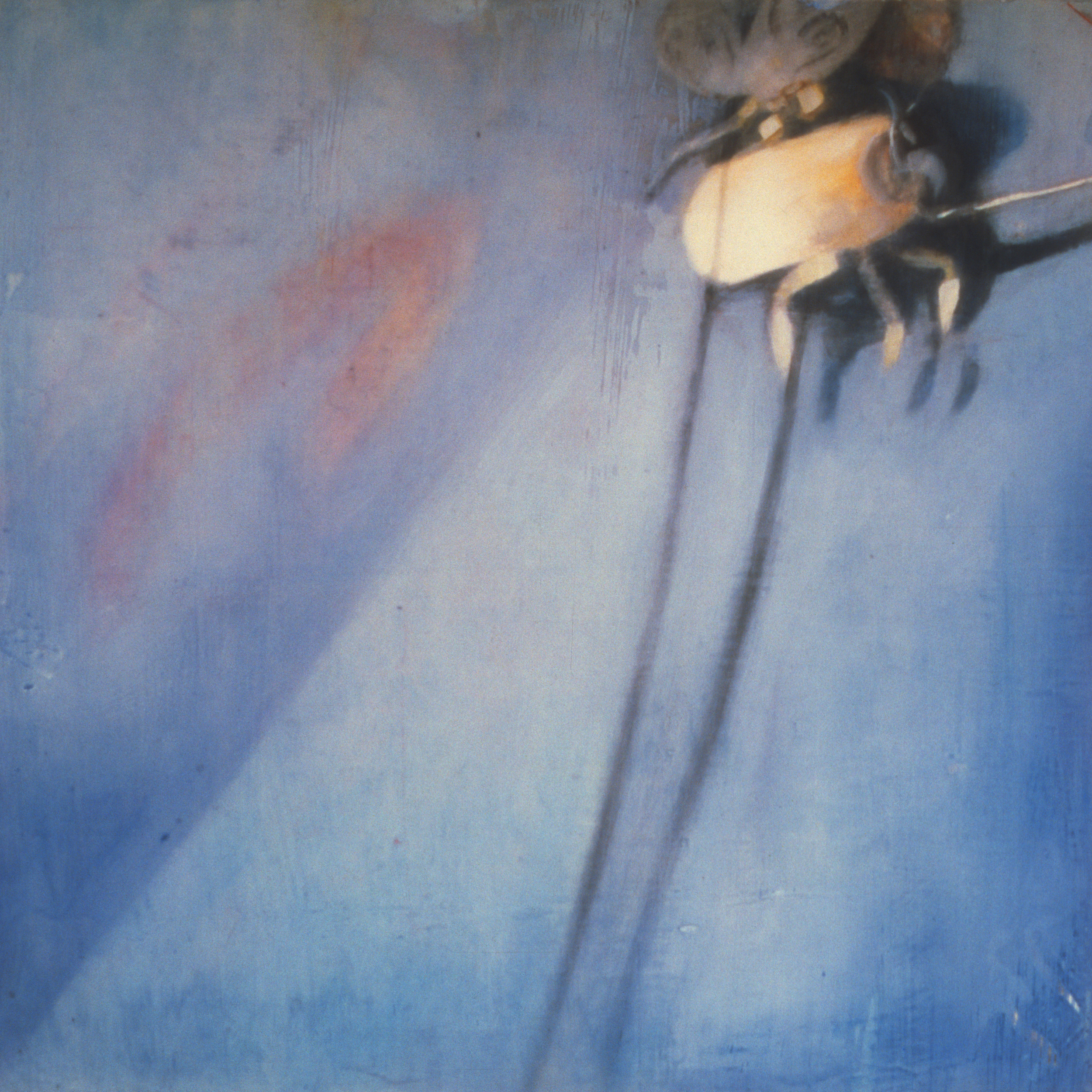   Untitled (Bedtime) ,&nbsp;2000 Encaustic on panel 21" sq.   private collection  