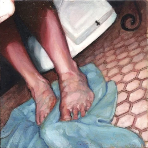 Untitled (Unease) , 2007 Encaustic on panel 8.5" sq (16" sq. framed) private collection, Boston, MA