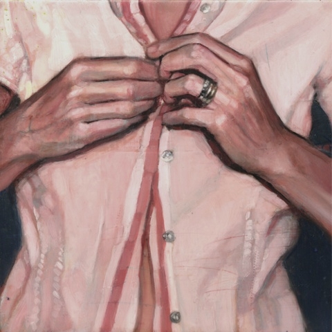 Untitled (Routine) , 2007 Encaustic on panel 8.5" sq (16" sq. framed) private collection
