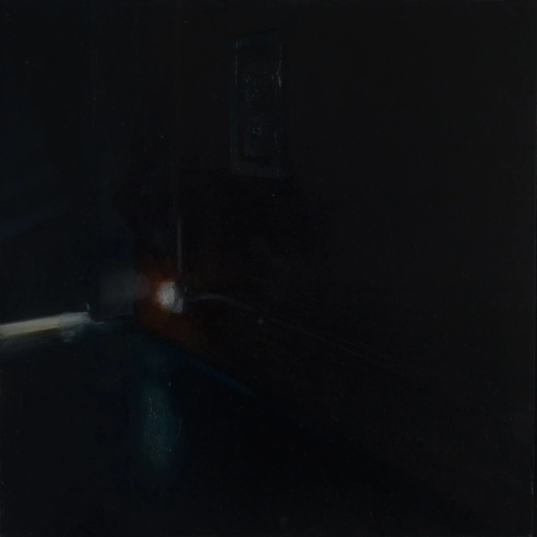Untitled (Black Interior) - Study , 2014 Oil on panel 8.5" sq.