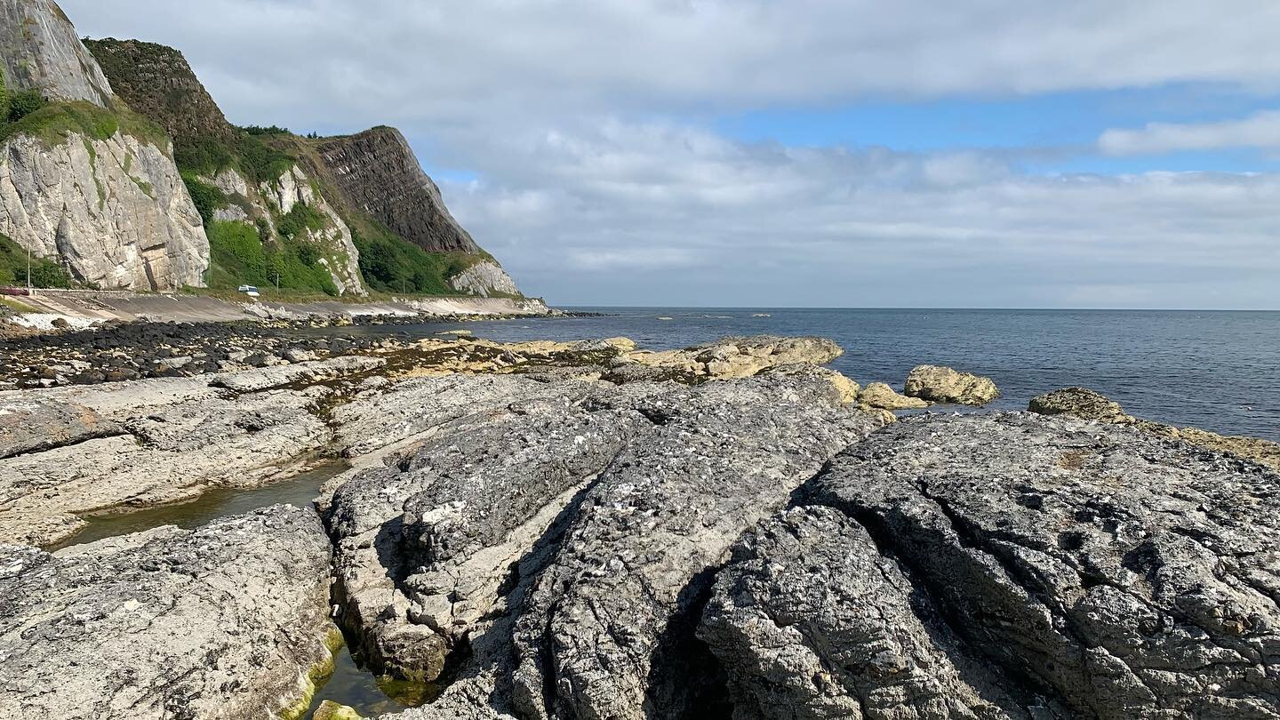 Stops along the coast road on the way back to Belfast: outside Glenarm and Carnlough beach