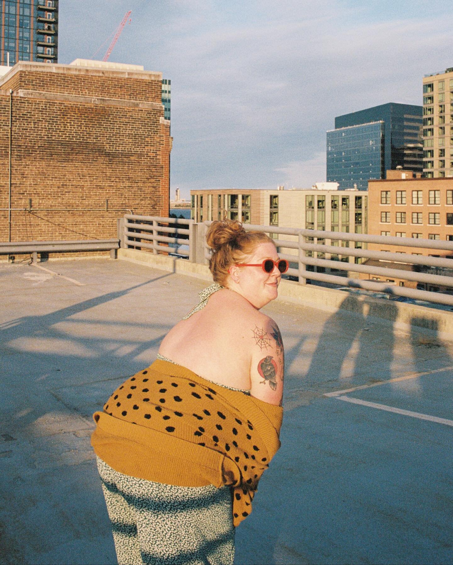 Long lost film pics from the top of the trillium parking garage last time I was in Boston 💖 idk where we came up with this pose but I guess it&rsquo;s cute! Missing you @timothy__vaughn #35mm #film #pose #boston