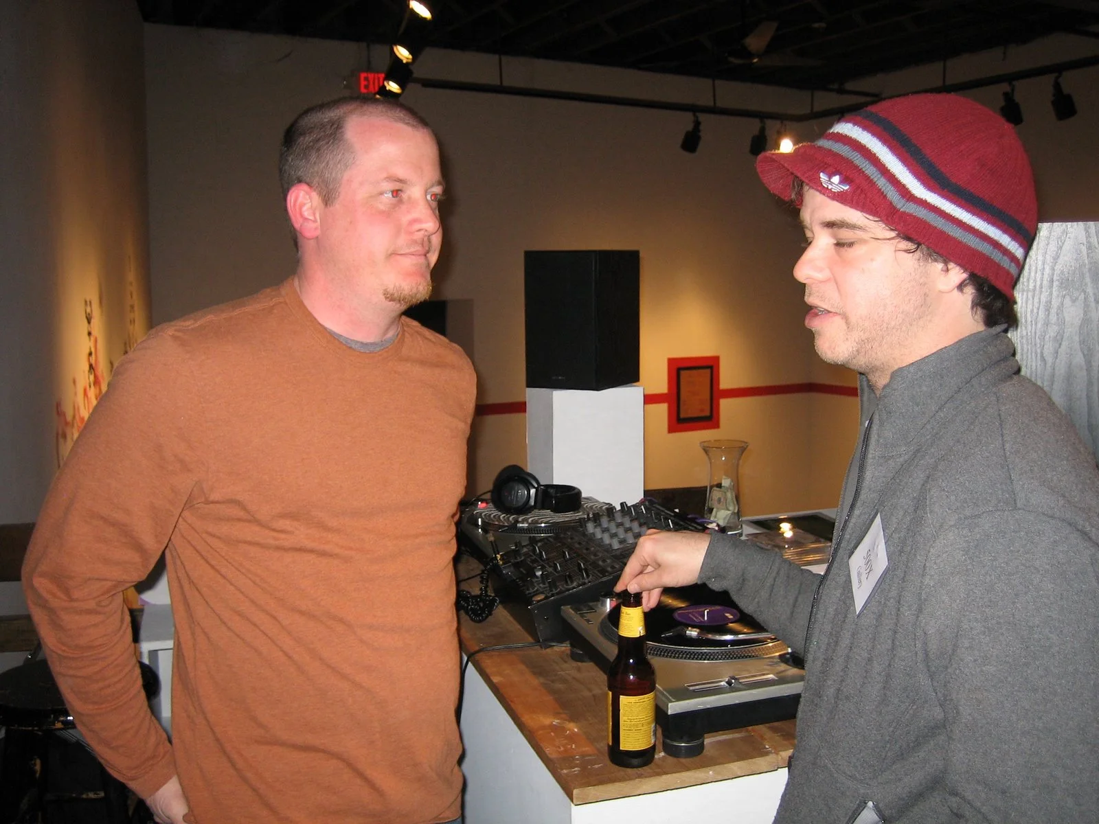 DJ and Jim Burton at 500X Gallery