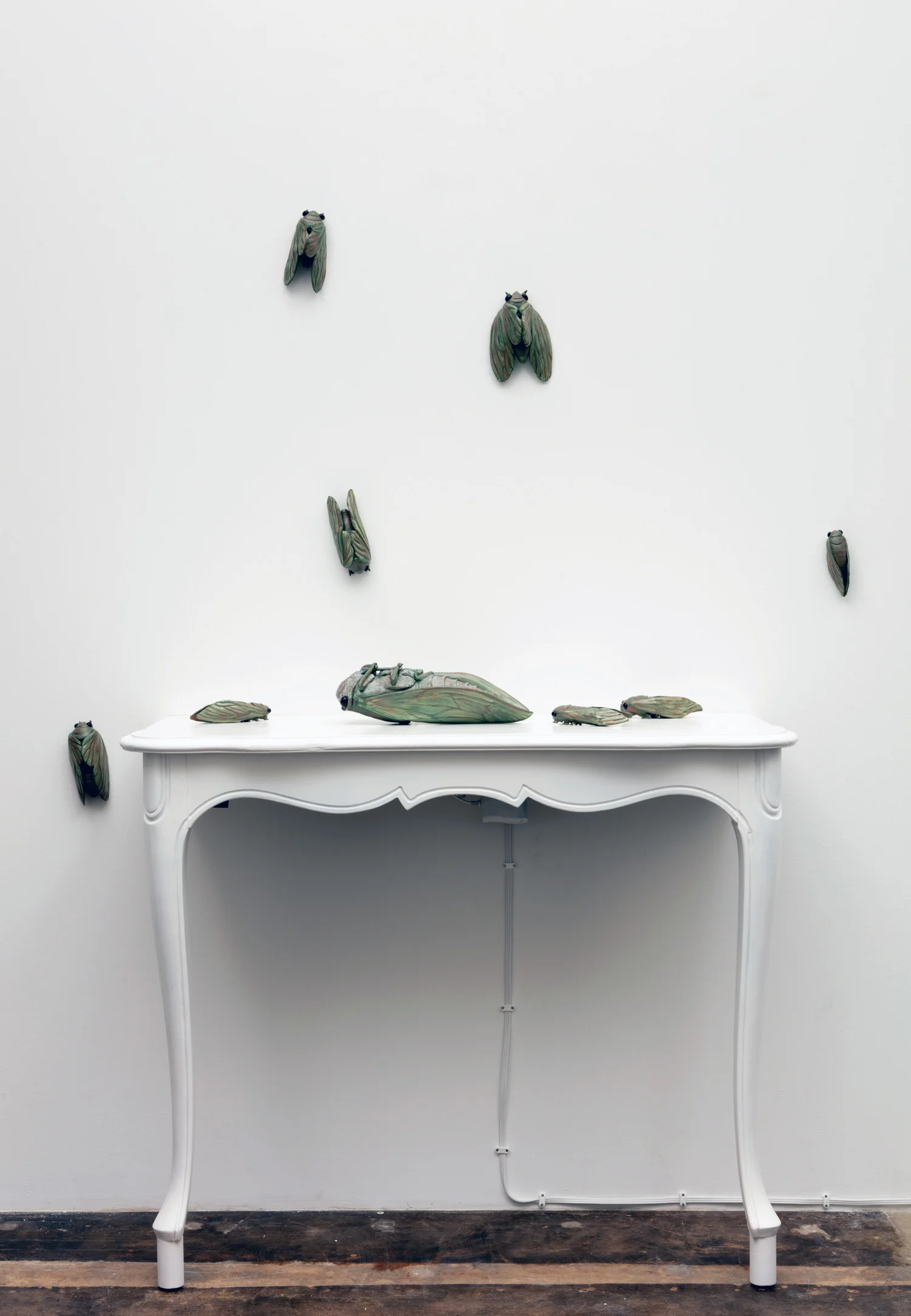 Are You Sleeping? sizes vary, largest 12 x 4.5 x 3”, terracotta, sound component, 2018