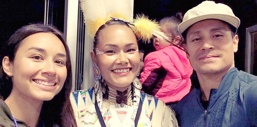 We love the work that Acosia does to promote healthy lifestyles around Native country. She is an inspiration! Here we are together last summer at a powwow in Oregon. 