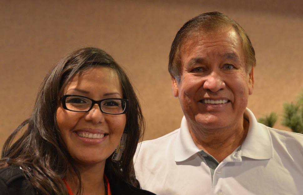 Tipi and one of her idols, Olympic champion from the Oglala Lakota nation, Billy Mills. 