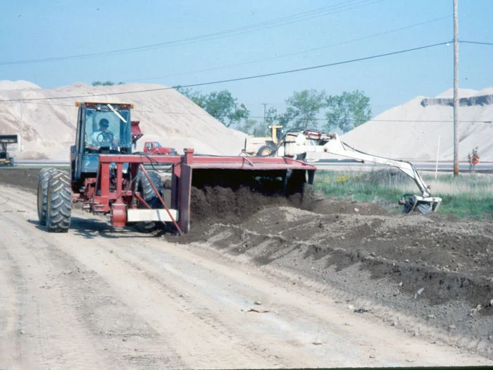 Windrow machines are excellent for aerating the soil to increase oxygen availability and reduce remediation time.