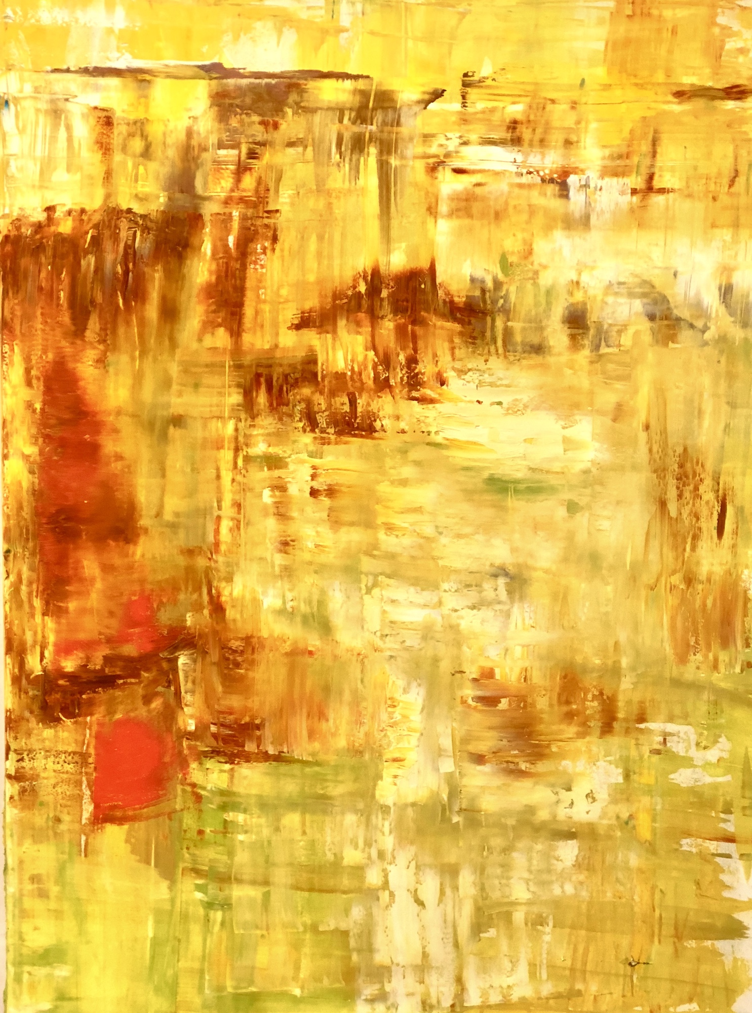 Using her piece Finding Peace in Chaos from her new series ‘ The State of Things ’ as an example, Dee Cohen shares the birth of a painting. Through this series of images, you will be able to see the process of her painting and methodology.