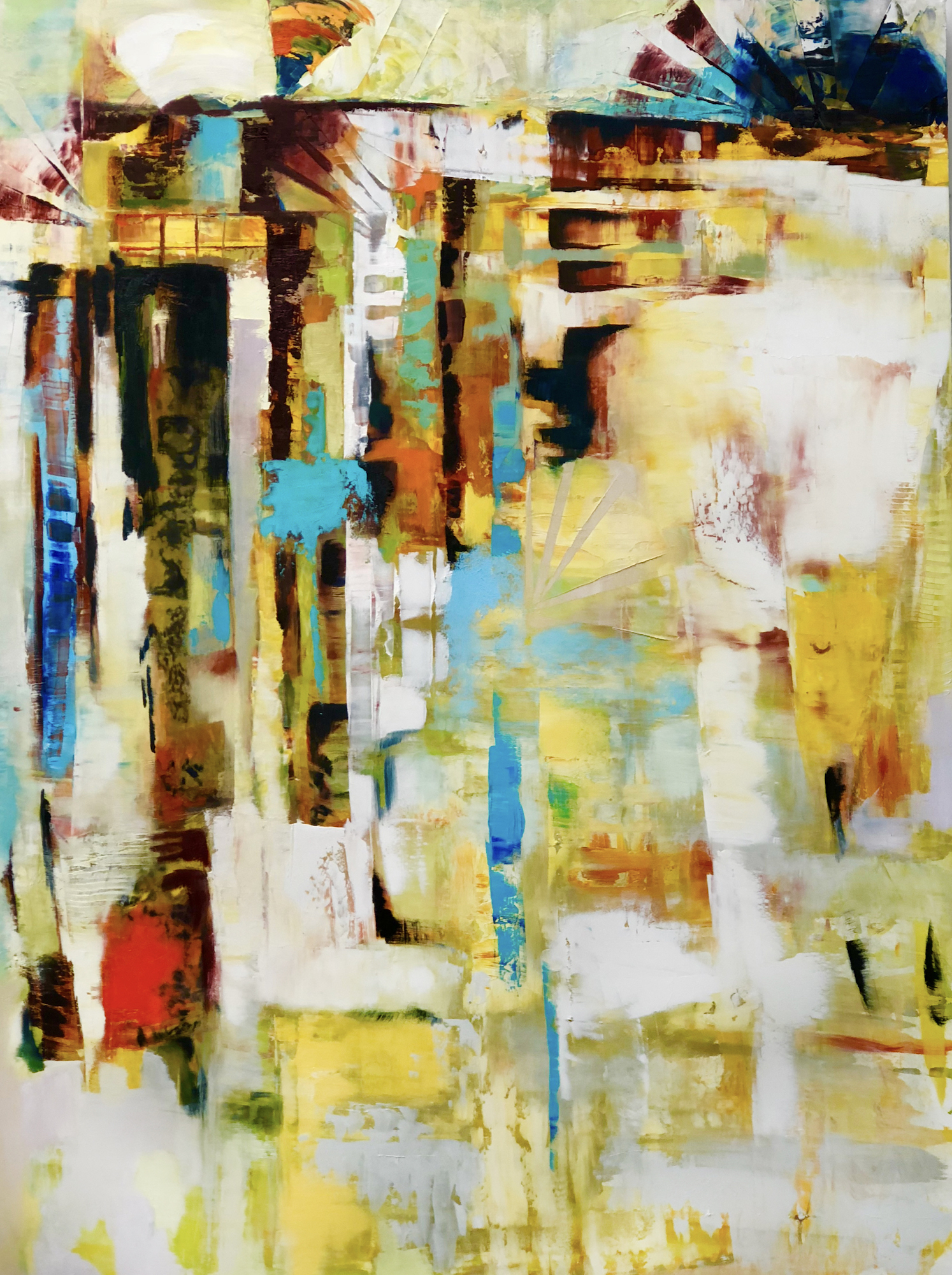 Using her piece Finding Peace in Chaos from her new series ‘ The State of Things ’ as an example, Dee Cohen shares the birth of a painting. Through this series of images, you will be able to see the process of her painting and methodology.